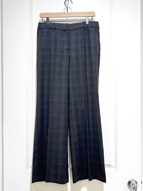 Saks Fifth Avenue Womens Wool Blend Madison Fit Trouser Pant 8 plaid preppy